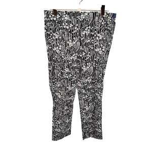 Robell Modell Rose 09 Black White Floral Print Pants Size Normal 40R US 10